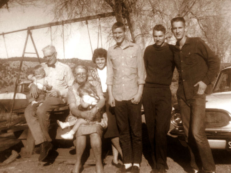 Ewald and Danny, Ruby and Annie, Charlotte, Hollis, John, and Jerry, November 1964